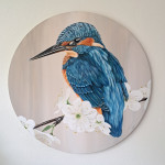 Ijsvogel acryl op canvas 80 cm  verkocht 